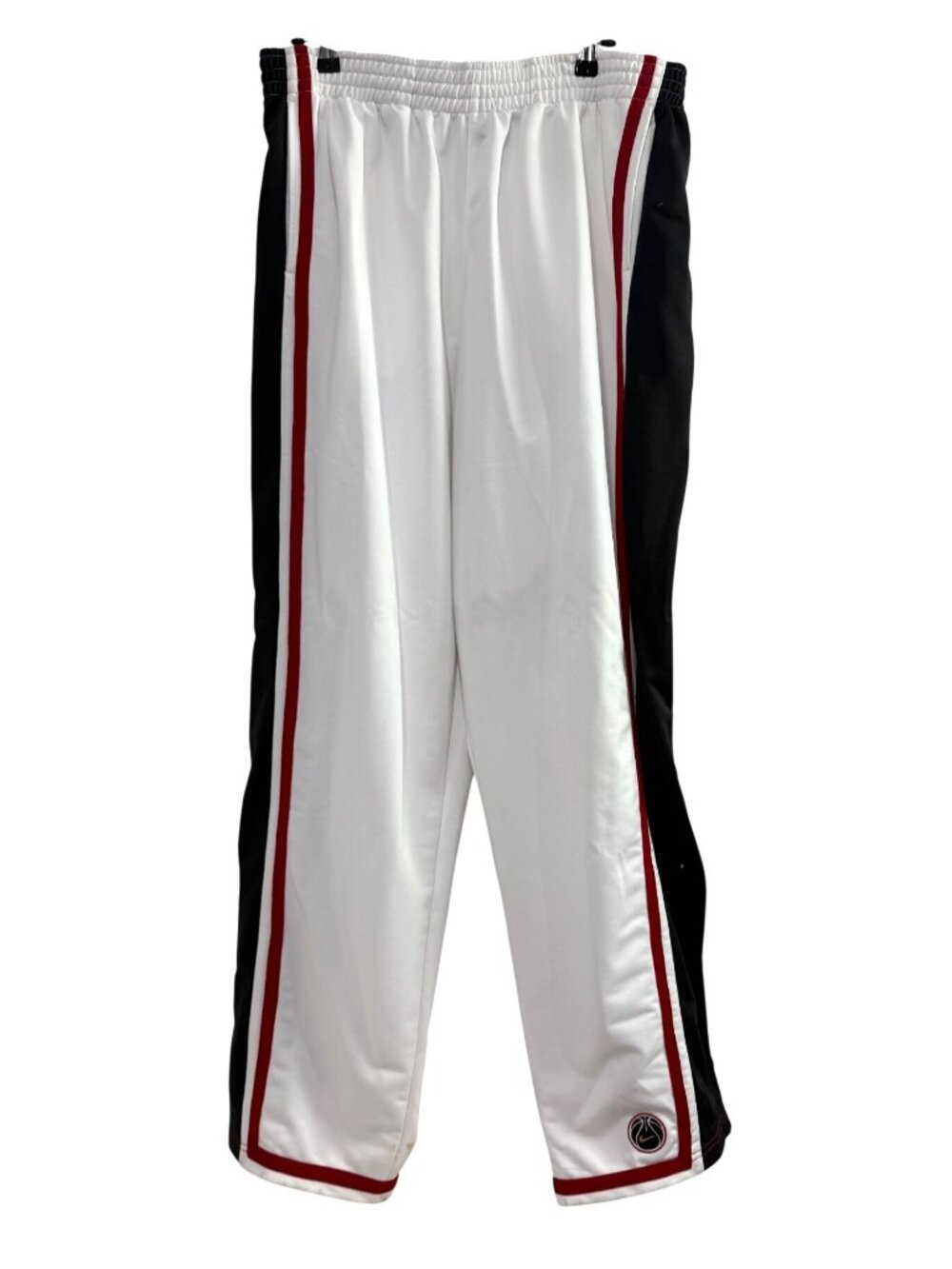 VTG Nike Team Red White & Black Basketball Warm-Up Track Pants Side Stripes XL